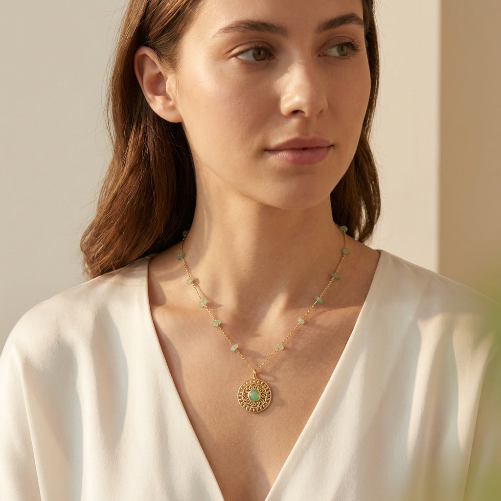 Prosperity Daphne Pendant - Lifestyle worn image