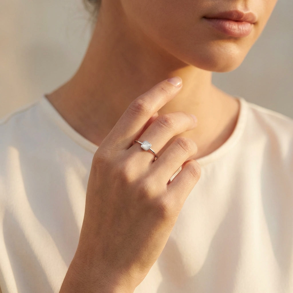 Purity Dione Ring - Lifestyle worn image