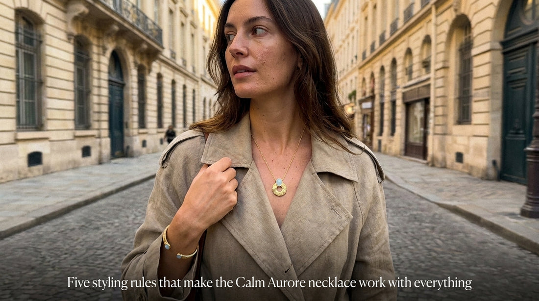 Five styling rules that make the Calm Aurore necklace work with everything