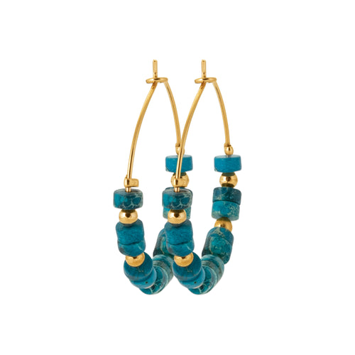 Clarity Athena Earrings Blue Jasper