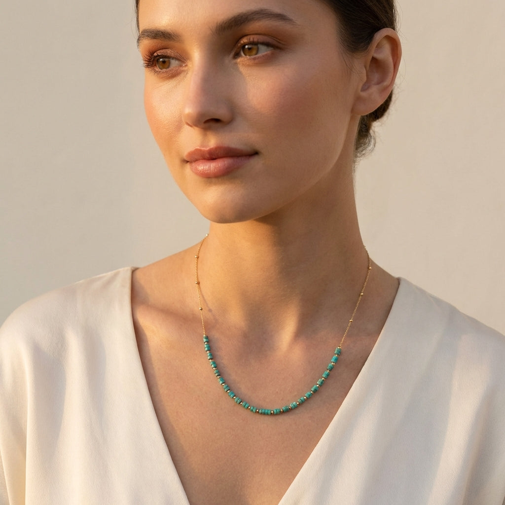Clarity Luna Necklace - Lifestyle