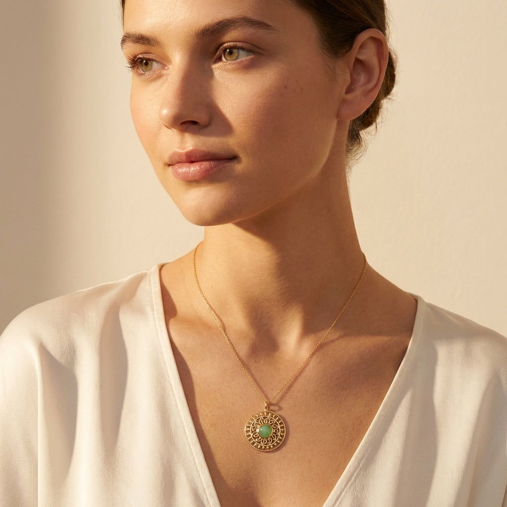 Prosperity Daphne Pendant - Lifestyle worn image