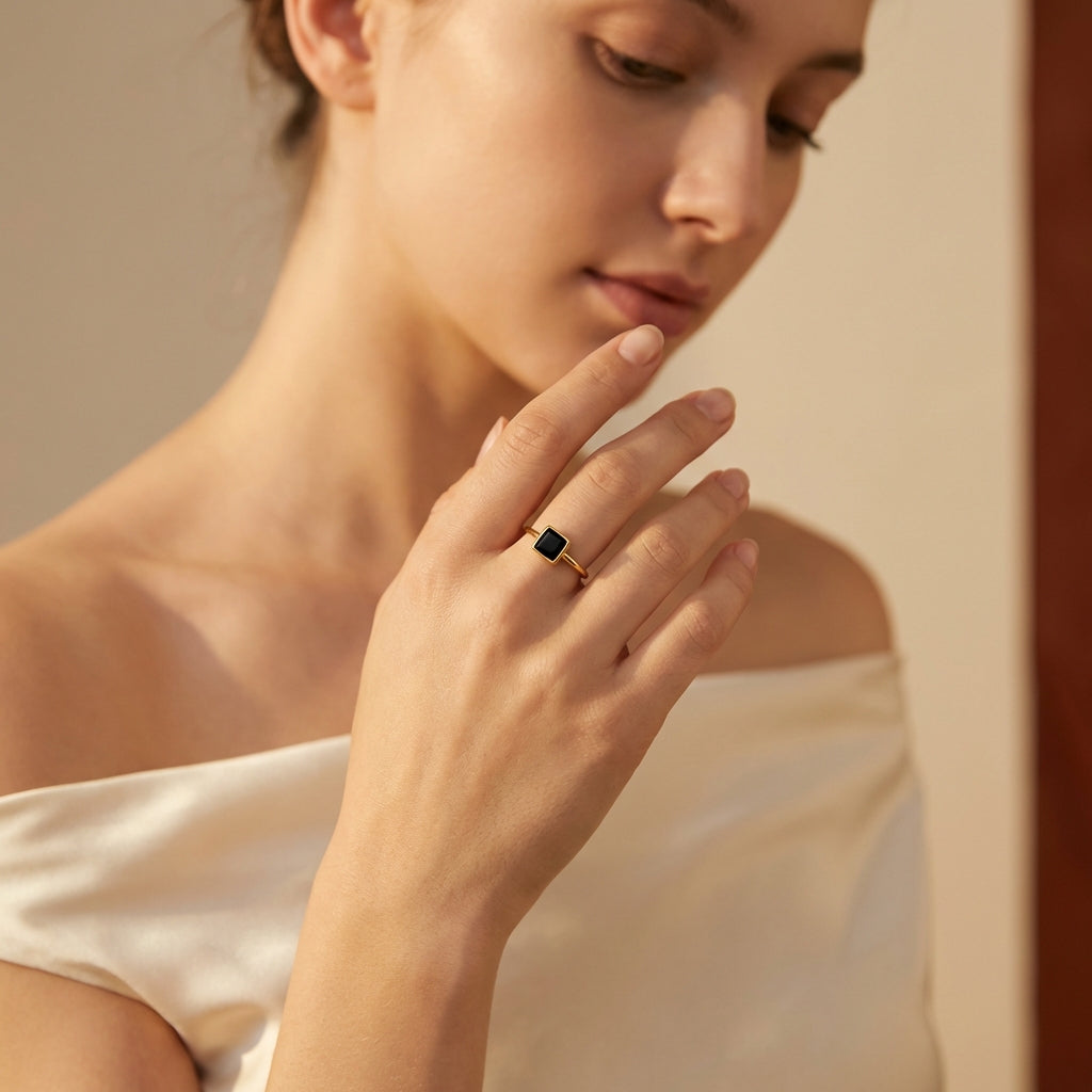 Protection Iris Ring - Lifestyle worn image