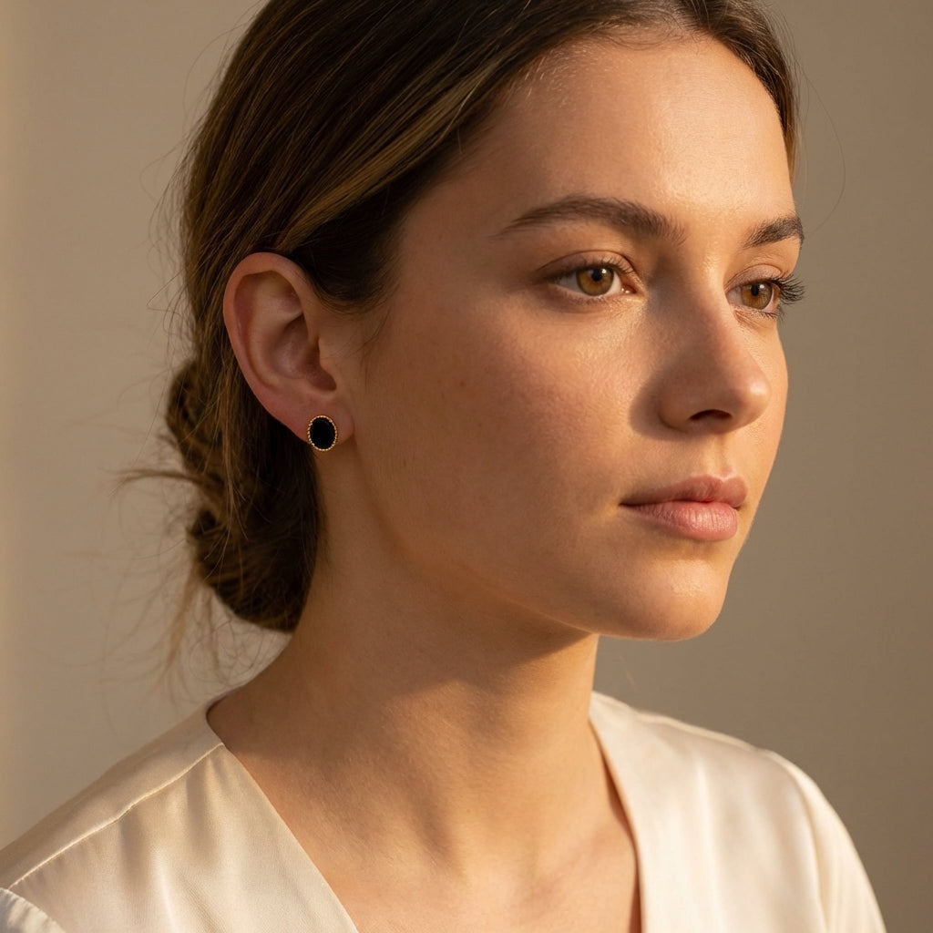 Protection Nova Earrings - Lifestyle worn image