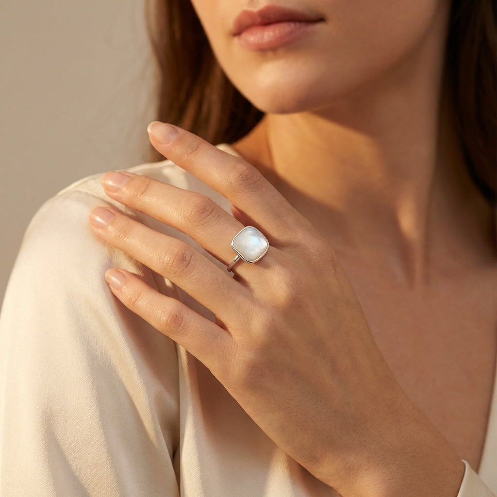 Purity Helia Ring - Lifestyle worn image